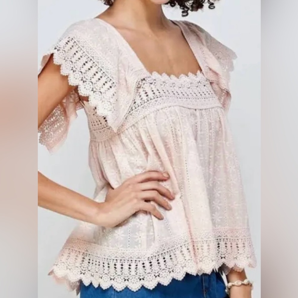 Light pink lacy blouse